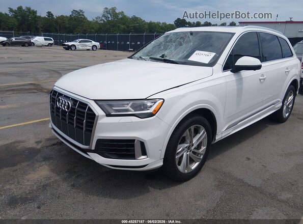 WA1LXAF71MD019572 2021 AUDI Q7 White Առջևի ձախ երեք քառորդ տեսարան