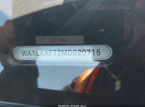 WA1LXAF72MD020715 2021 AUDI Q7 Черный Вид подкапотного пространства