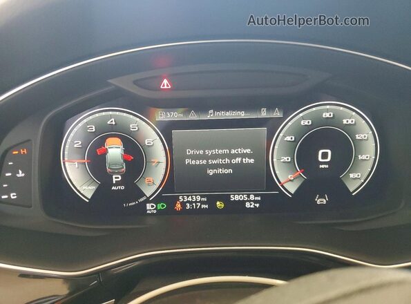 WA1LXAF74MD027939 2021 AUDI Q7 Серебряный Вид щитка приборов