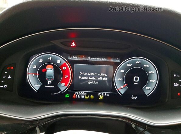 WA1LXAF77MD011802 2021 AUDI Q7 White Вид щитка приладів