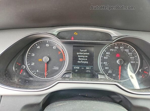 WA1UFAFL3GA004498 2016 AUDI A4 Gray Вид щитка приладів