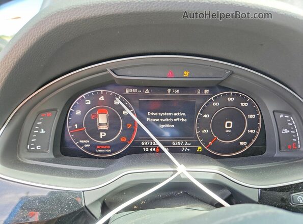WA1VAAF71JD050908 2018 AUDI Q7 Black Instrument cluster view