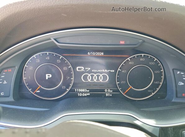 WA1VAAF71KD036573 2019 AUDI Q7 White Սարքավորումների վահանակի տեսք