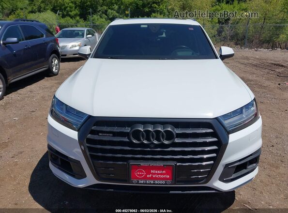 WA1VAAF72JD009624 2018 AUDI Q7 White Widok zestawu wskaźników