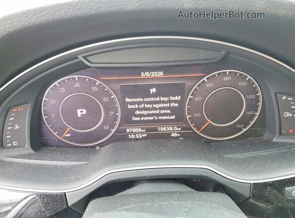 WA1VAAF75JD019824 2018 AUDI Q7 White Instrument cluster view
