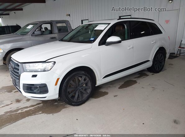 WA1VAAF75KD016438 2019 AUDI Q7 White Առջևի ձախ երեք քառորդ տեսարան