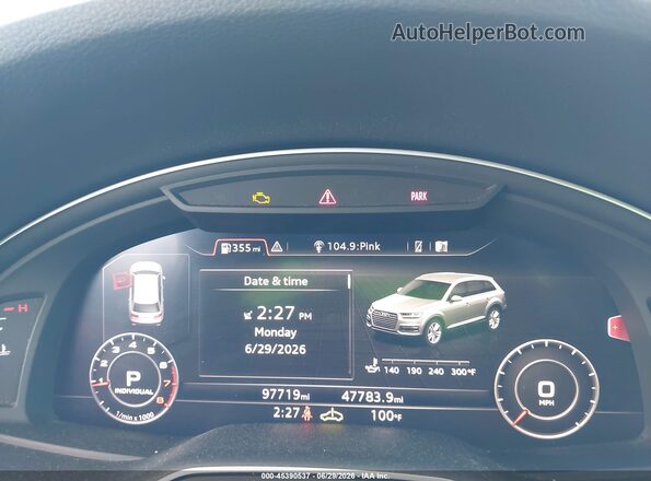 WA1VAAF77JD030968 2018 AUDI Q7 Silver Widok tylnych siedzeń