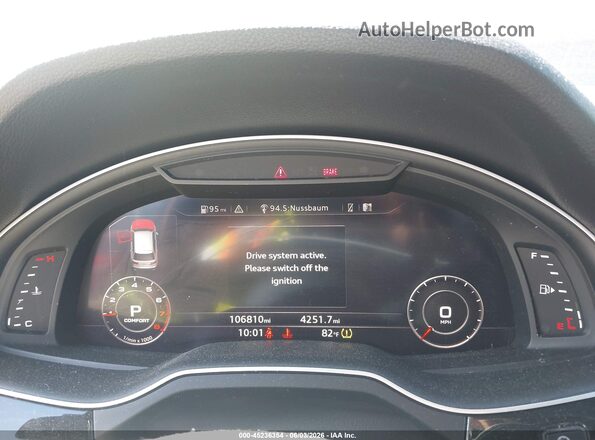 WA1VAAF77KD023455 2019 AUDI Q7 Black წინა სალონის ხედი