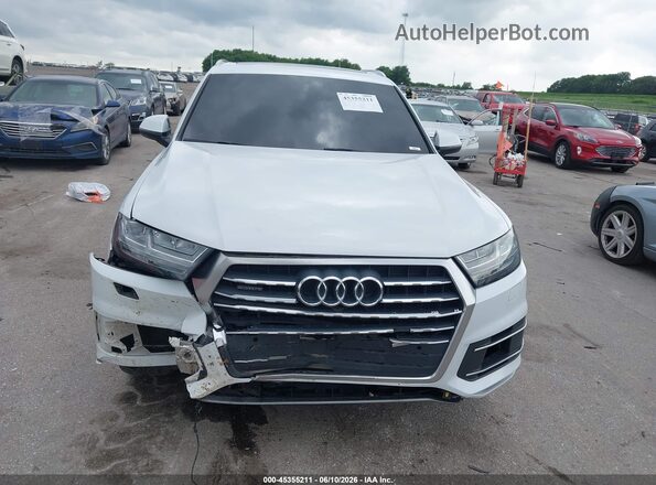 WA1VAAF78JD037878 2018 AUDI Q7 White Widok zestawu wskaźników