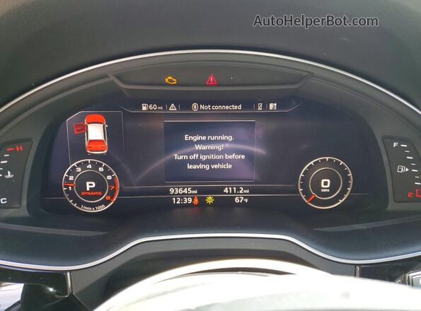 WA1VAAF79HD033316 2017 AUDI Q7 White Вид щитка приладів