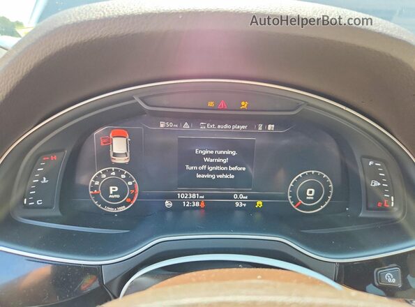 WA1VAAF7XHD036659 2017 AUDI Q7 Blue Instrument cluster view