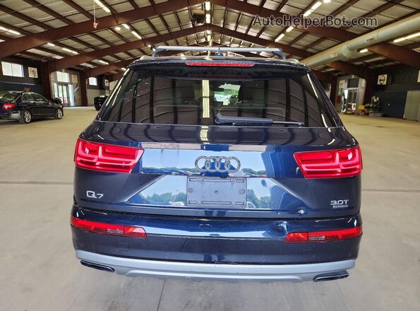 WA1VAAF7XHD036659 2017 AUDI Q7 Blue Rear view