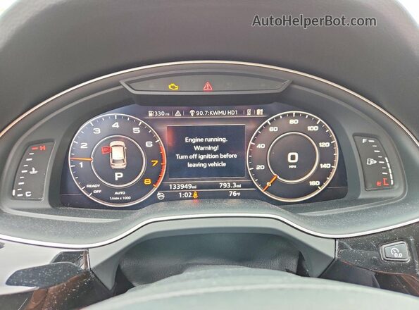 WA1VABF7XHD050762 2017 AUDI Q7 Black Սարքավորումների վահանակի տեսք