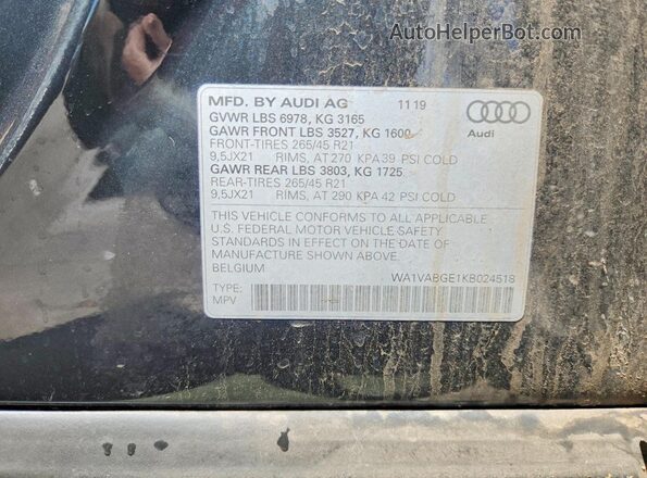WA1VABGE1KB024518 2019 AUDI E-TRON Green 