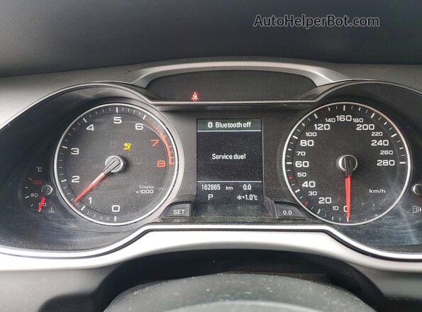 WA1VFAFLXGA015843 2016 AUDI A4 Blue Instrument cluster view