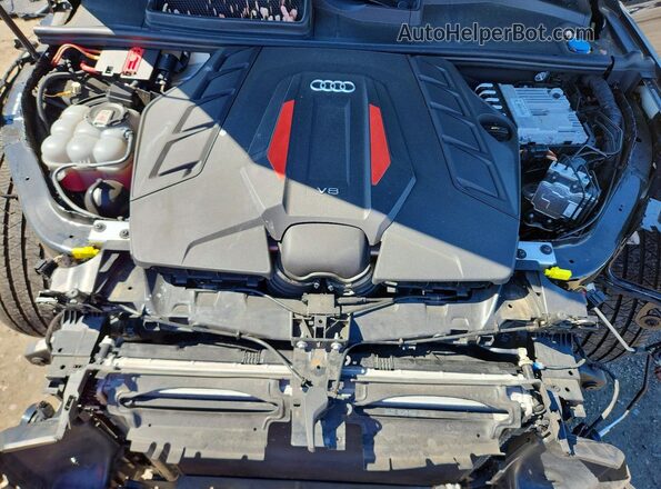 WA1VWBF79ND010749 2022 AUDI SQ7 Black Vista del compartimento del motor