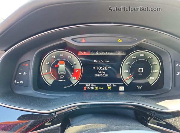 WA1VWBF79ND010749 2022 AUDI SQ7 Black Vista del cuadro de instrumentos