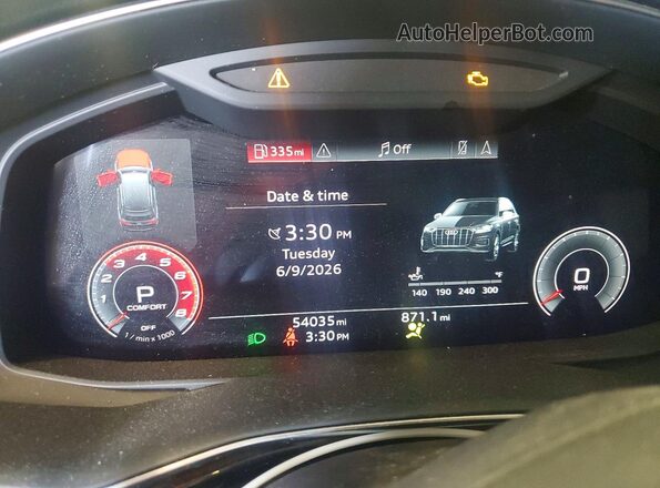 WA1VXAF76MD035095 2021 AUDI Q7 Серый Вид щитка приборов
