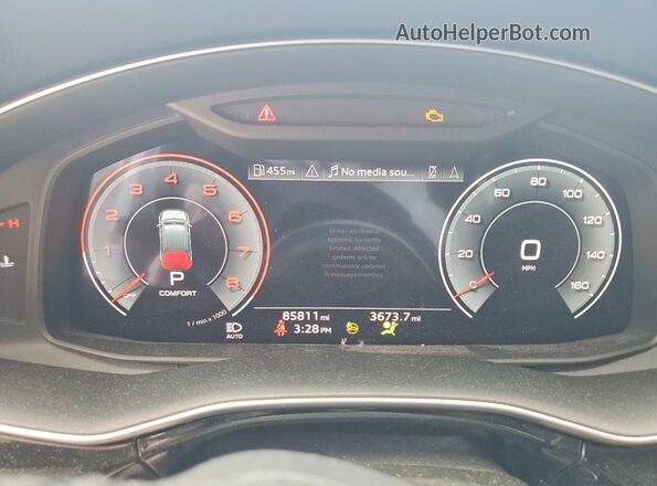 WA1VXBF74ND001809 2022 AUDI Q7 White Vista del cuadro de instrumentos