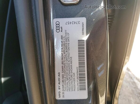 WAU25CFU9SN094422 2025 AUDI S5 Charcoal Vista del compartimento del motor
