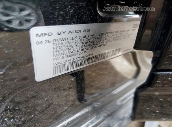 WAU2DAGH2SA016483 2025 AUDI A6 Black Շարժիչի բաժամունքի տեսք
