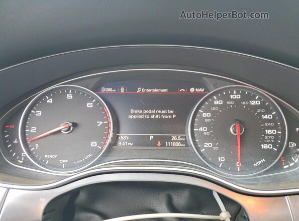 WAU2GAFC0GN000621 2016 AUDI A7 Черный Вид щитка приборов