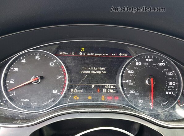 WAU2GAFC8GN066169 2016 AUDI A7 White ხელსაწყოთა პანელის ხედი