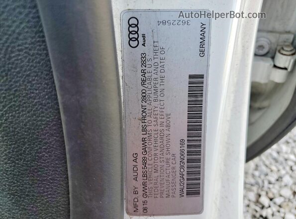 WAU2GAFC8GN066169 2016 AUDI A7 White ძრავის განყოფილების ხედი