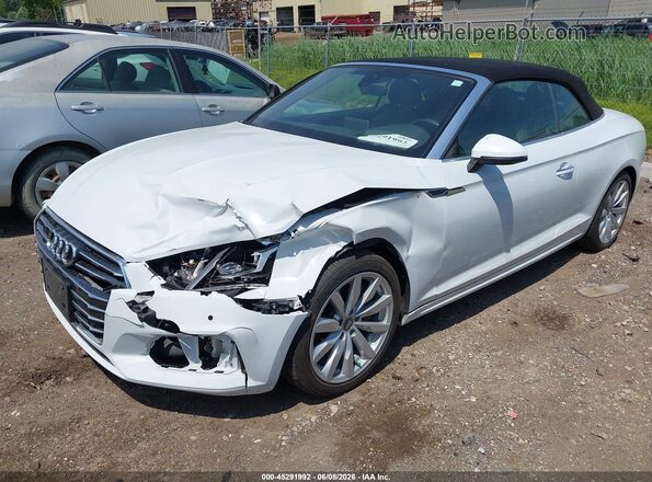 WAU2NGF53JN001831 2018 AUDI A5 White წინა მარცხენა ხედი სამი მეოთხედიდან