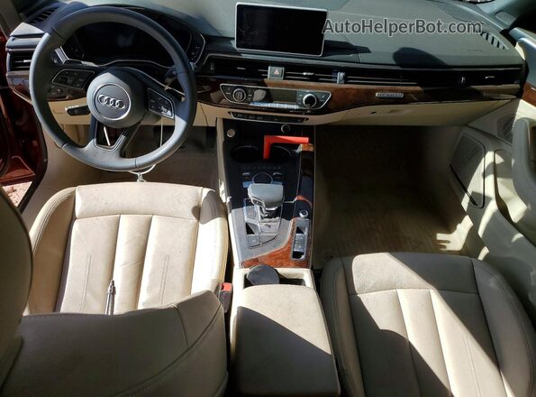 WAU2NGF5XJN004399 2018 AUDI A5 Бордовый Вид панели приборов