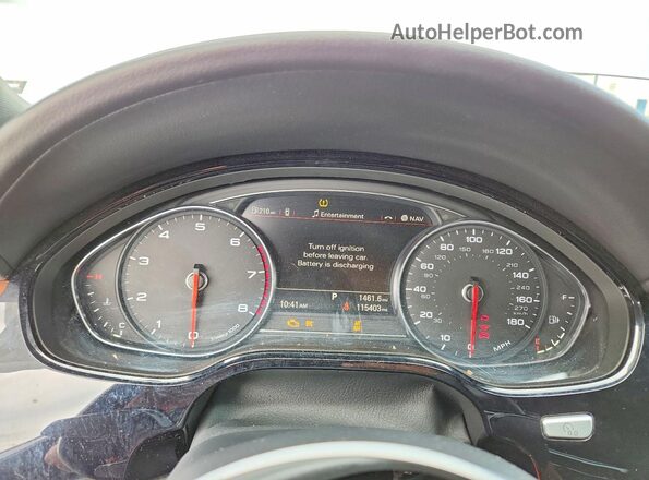 WAU34AFDXGN012300 2016 AUDI A8 Silver Vista del cuadro de instrumentos
