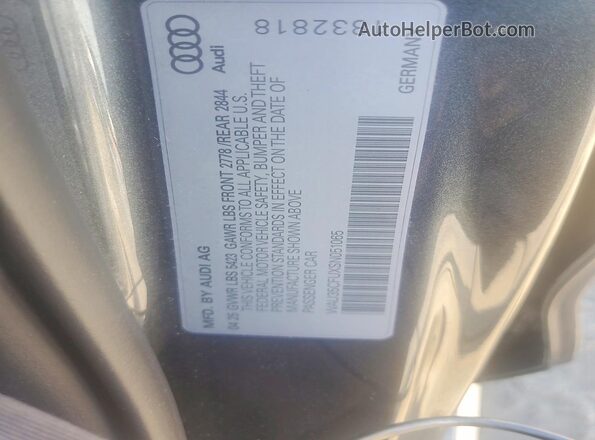 WAU35CFUXSN051065 2025 AUDI S5 Charcoal Вид наклейки з VIN-кодом