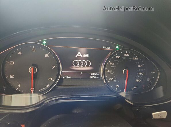 WAU44AFD7HN019758 2017 AUDI A8 Blue Vista del cuadro de instrumentos