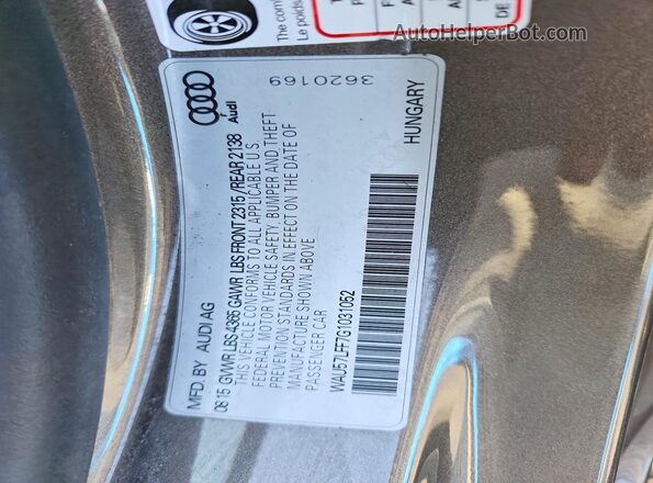 WAU57LFF7G1031052 2016 AUDI A3 Brown 