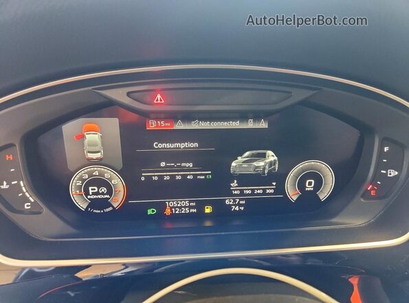 WAU8DAF89KN010930 2019 AUDI A8 Silver Սարքավորումների վահանակի տեսք