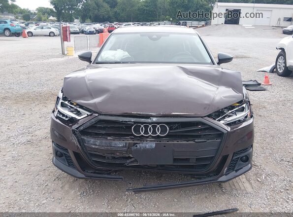 WAU8SAF84LN007005 2020 AUDI S8 Maroon Widok wnętrza z tyłu