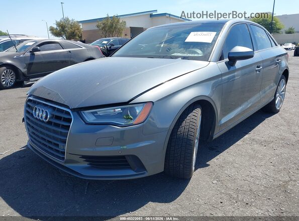 WAUA7GFF1G1039976 2016 AUDI A3 Gray წინა მარცხენა ხედი სამი მეოთხედიდან