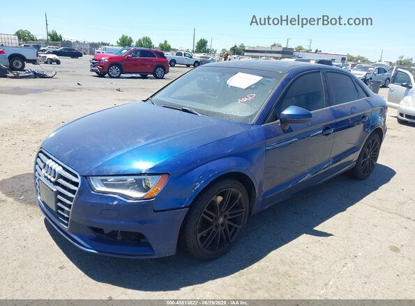WAUA7GFF3G1064460 2016 AUDI A3 Blue Առջևի ձախ երեք քառորդ տեսարան