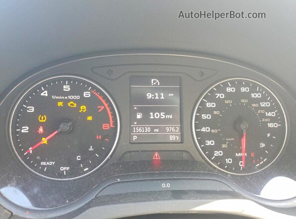 WAUA7GFF5G1057090 2016 AUDI A3 Black Вид щитка приладів