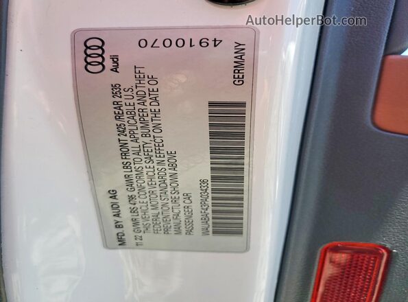 WAUABAF43PA034336 2023 AUDI A4 Белый Вид подкапотного пространства