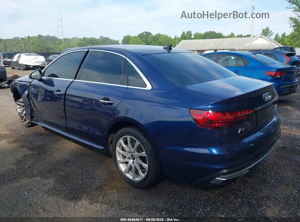 WAUABAF48MN014362 2021 AUDI A4 Blue Задня ліва чверть