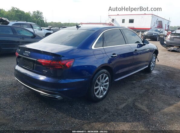 WAUABAF48MN014362 2021 AUDI A4 Blue Задня права чверть