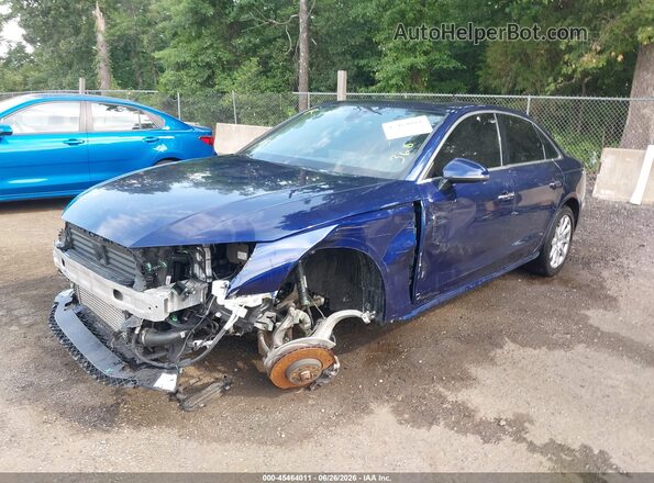 WAUABAF48MN014362 2021 AUDI A4 Blue Передня ліва чверть