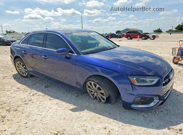WAUABAF49NA004853 2022 AUDI A4 Blue Delantero derecho