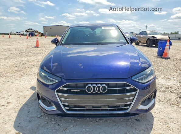 WAUABAF49NA004853 2022 AUDI A4 Blue Vista frontal