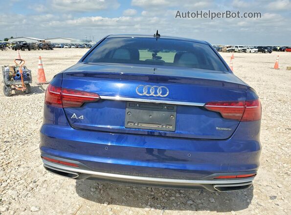 WAUABAF49NA004853 2022 AUDI A4 Blue Vista trasera
