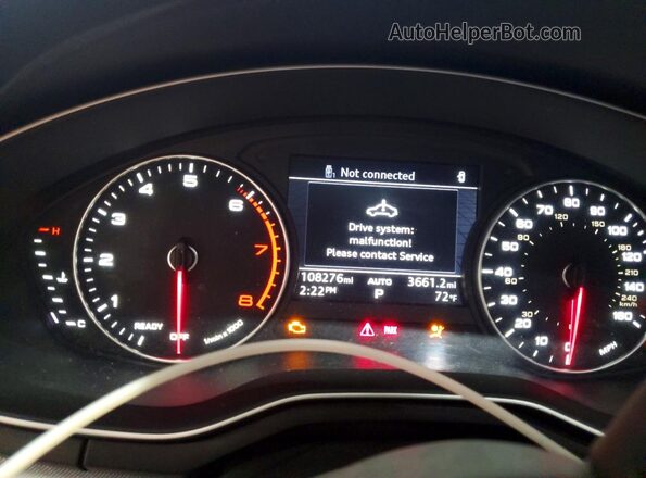 WAUANAF40HN001313 2017 AUDI A4 White Սարքավորումների վահանակի տեսք