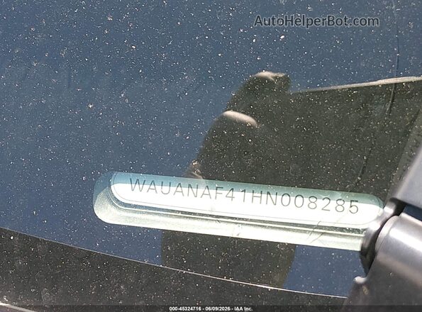WAUANAF41HN008285 2017 AUDI A4 Blue Շարժիչի բաժամունքի տեսք