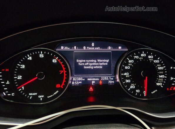 WAUANAF43HN002777 2017 AUDI A4 Silver Instrument cluster view