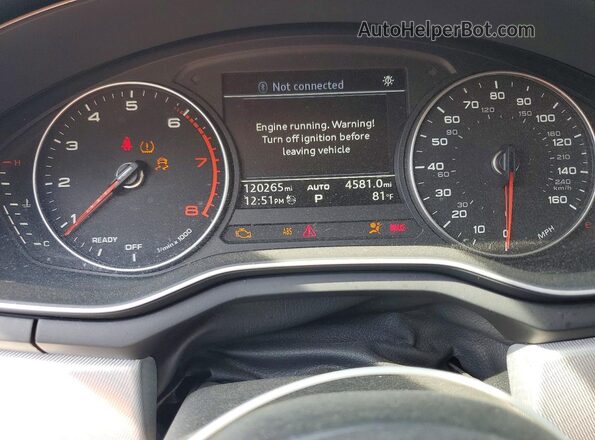 WAUANAF44HN041135 2017 AUDI A4 Gray Вид щитка приладів